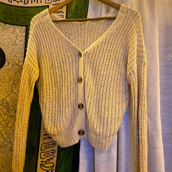 Beachy Knit Button Up Sweater (cardigan) Moon & Madison S - Picture 2 of 5